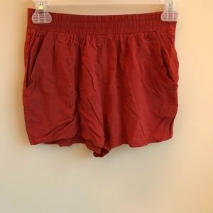 ORANGE FLOWY SHORTS